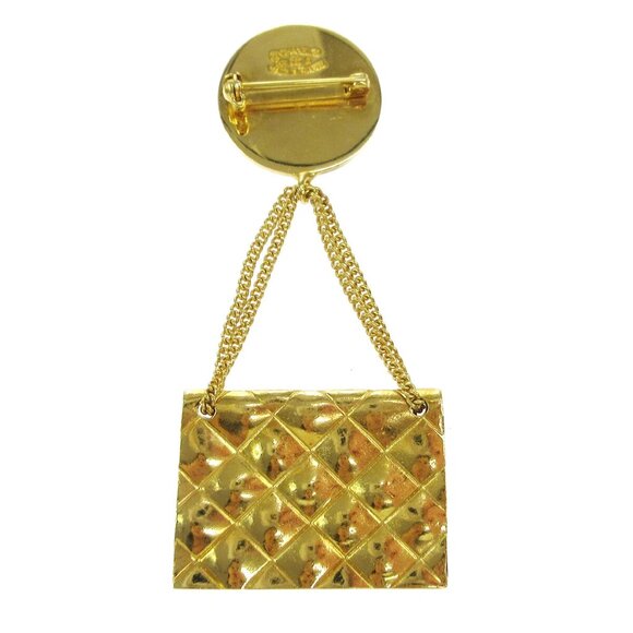 Chanel Bag Brooch Pin Gold 93A NR14053f - Picture 1 of 8